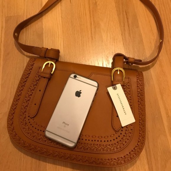 New Anthropologie Peyson Shoulder Bag Brown - Picture 4 of 8